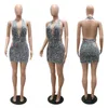 Casual Dresses Zoctuo Glitter Sequin Mini Dress Sexig Fashion Födelsedagsfest nattklubb slit