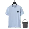 2024 Stone Men's New Design Island Moda all'ingrosso T-shirt da uomo in cotone pesante Soild Abbigliamento uomo maniche corte.888ggg