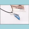 Hänge halsband hängsmycken smycken ny ankomst österrikisk kristall vargtandälskare halsband för män och kvinnor 9 färger kan välja drop deli