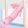Vibrador telescópico para lamber a língua Estimulação do ponto G do clitóris Brinquedos sensuais femininos Dispositivo de masturbação Produtos orais para adultos para 18