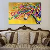 Paarden kunst abstract schilderij canvas majestueus paard handgeschilderde kleurrijke dierenschilderijen voor badkamer keuken muur decor gift234T