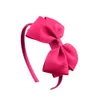 Party Favor Polyester rib with children's bow headband wholesale double butterfly wrapped handmade flower headband