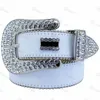 2021 Belt Designer BB White Diamond per uomo Donna Shiny Belts Simon