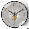 Simple Wall Clock Silent Living Room Art Fashion Light And Shadow Personalized Decorative Quartz Drop Delivery 2021 Home Deco El Supplies