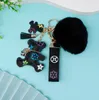 Cute Keychains Fashion brand Teddy Bear Designer Key Chain Ring Gifts Women PU Leather Car Buckles Bag Charm Accessories Men womens Animal Keyring