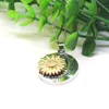 Pendant Necklaces Rotatable You Are My Sunshine Engraved Sunflower Necklace For Women FemalePendant