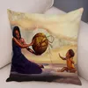 Kudde/dekorativ kudde Africa Man and Women Case Decor Cartoon Super Daddy Cushion Cover For Sofa Car Home Soft Plush Pillow Case 45x45cmc