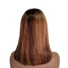 Parrucche dritti corti marroni per donne 134 pizzo frontale parrucca per capelli umani donne039s capelli brasiliani 6319508