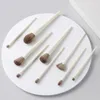 10 pièces ensemble de pinceaux de maquillage Design blanc poils souples pinceaux cosmétiques fond de teint poudre correcteur fard à paupières ensembles de pinceaux pour le maquillage