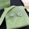 Kadınlar Takı Tasarımcıları İçin Küpe Saplama Küpe Harf Altın Çıtçıt Moda Luxurys İnci Aşk Küpe 925 Gümüş Buklet Kutusu 22061101R