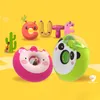 Donut Kettle Cute Pink Pig och Green Panda vattenflaskor med sugrör och band Barn som bär bärbara tumlar DHL