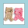 Dog Apparel Supplies Pet Home Garden Nice Polka Dot Fleece Hoodie Clothes Soft Pajamas Jumpsuit Coat S-Xxlwx Drop Delivery 2021 Kivxg