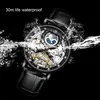 Zegarek zegarki szkieletowe zegarki mechaniczne automatyczne zegar mężczyźni Tourbillon na rękę Księżyc Gold Waterproof Mężczyzna MALOGIO MASCULINO KinyuedWristw
