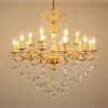 Pendant Lamps Zinc Alloy Candle Crystal Chandelier European Style El Living Room Clubhouse Villa Dining E14 LightsPendant