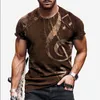 Erkek Tişörtler Erkek Tişört Yüksek Kaliteli Fitness Kas Kısa Kollu 3D Erkek Moda Günlük Topmen's
