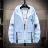 Men's Jackets Summer Men's Thin Long Sleeve Sun Protection Clothing Hooded Print Casual Male Jacket Breathable Outside B5Men's