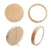 Miroir cosmétique en bois pur miroirs portables ronds miroirs de maquillage en orme portables pour étudiants maquillages petit miroir de princesse Ome Your Lo7285928