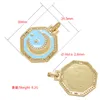 Charms Zhukou Gold Moon Emalia CZ Crystal Naszyjnik Wisianek dla kobiet ręcznie robione DIY Akcesoria Hurtowe VD1082