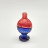 DPGCC005 American Colored Glass Smoking Ball Carb Cap With Bubbles Golden Fumed Design For Fitting Nail