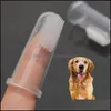 Super Miękki Pet Finger Picture Toothbrush Teddy Dog Bad Oddech Tatar Zęby Narzędzie Cat Cleaning Dostawy Dostawa 2021 Grooming Home Garden LW2G