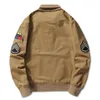 Jaquetas militares piloto masculinas Bordado de algodão Stand Stand Gollar Zipper Outwear Opevers dimenstizes Casual Exército Bomber Tactics Jackets Men 220804
