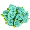 50pcs/lote 2 cm de seda artificial Mini cabe￧as de flores de rosa fazem cetim de recortes artesanais artesanais para decora￧￣o de casamento