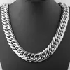 Chains 19/21mm Heavy Cuban Men Hip Hop Jewelry Silver Color Thick Stainless Steel Long Big Chunky Necklace GiftChains