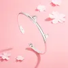 Braccialetto per gatto argento bracciale design aperto gioielli di moda carini per donna giovane bambina braccialetto regalo all'ingrosso