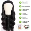 Nxy Wigs Women Headband Natural Black Highlight Heat Reitant Fiber Body Wave Straight Synthetic for 220528
