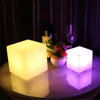 Night Lights Rechargeable LED Table Waterproof Cube Garden Light With Remote RGB Color Changed Patio Pool Party Chair LampNight