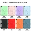 Colorido Butterfly Bracket Tablet Case Caixa Protetora Três Prova Casos de Silicone Incluído para iPad Mini 6 Pro 11 Pro9.7 Air2 3 4 Tabela A7 Lite 8.7 T220 T225 com cordão