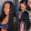 Transparent Malaysian Curly Human Hair Wig Deep Curl HD Lace Frontal Front remy virgin Wigs For Women Wet And Weavy 150% density