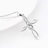 New American Knotted Cross Pendant Clavicle Chain Silver Plated Ornament Necklace