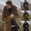 Misto lana da uomo in cotone caldo spesso manica lunga da uomo Top taglia grande Giacca a vento da uomo Cappotto misto maschile Cappotto casual invernale Snow Gree T220810