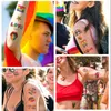 Rainbow Tattoo Naklejki LGBT Pride Tymczasowe naklejki Skóra Sejf dla dziewcząt chłopców Party faworyzują obchody paradów równości