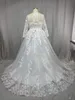Autres robes de mariée magnifiques manches longues Robe de bal en dentelle 2022 mariée célébrité Vestido De Noiva Robe Mariee grande tailleAutre