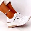 Marka Design Kobiety Casual Buty Wysokość Zwiększenie Sport Wedge Buty Poduszki powietrzne Wygodne Sneakers Zapatos de Mujer 220330