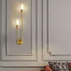 Modern Led Wall Light Gold Indoor Decor Vanity Lamparas De Pared Sconce Long Strip Nordic Living Room Kitchen Hall Bedroom Lamp H220420