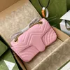 crossbody Bolsas de grife Bolsas de luxo Bolsas de ombro Moda feminina couro gracioso Mensageiro pequeno Pochette aba Bolsa de corrente feminina bolsa rosa acolchoada verde