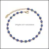 Braccialetti fascino gioiello moda femmina femmina graziose donne blu turche donne oro gradinati ey bead drop drop drop. 2021 jzl1n