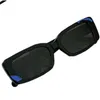 22 Nieuwste Luxe kleine rechthoekige plank zonnebril UV400 voor vrouwen 54-18-145 ontwerp Zwarte kleur zonnebril voor Precription fullset case