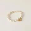 Strand Beaded Strands Irregular Freshwater Pearl Bracelet All Natural Plated 14k Gold Chain Mother's Day 2023 Gift Available In Four