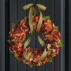 Flores decorativas grinaldas do Dia de Ação de Graças Autumn Flower Whildrangea Falt Door Wall Ornament Decoration Holiday Pingente Decorde