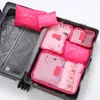 Sacos de armazenamento Cube de empacotamento de viagem espessada de 6/1 Conjunto de peças de moda de grande capacidade Roupas de triagem de roupas masculinas de fim de semana de fim de semana