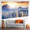 Boho Carpet Wall Art Decor красивой зимний кедр снежный принцип большой коврики хиппи висят J220804