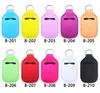 Fler färger Customize Neopren Hand Sanitizer Bottle Holder Keychain Bags 30ml Hands Sanitizers Flaskor Chapstick Holders Bag med Baseball Nyckelringar