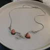 Chokers vågar dubbel vulkanisk stenhalsband för kvinnor kreativa unika personlighetskedjekedja vintage estetik Tillbehörskokare Godl2