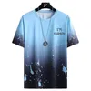 Mens Casual Sports Terne Summer Ice Silk Silk Tiles Sleeves Short Camise