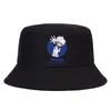 Baskenmütze gedruckte Hut Frauen Männer Panama Eimer CAP CAP Das Design Flat Visor Zoldyck Hisoka 90er Anime Fisherman Hatberets Beretsberets