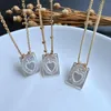 Cadenas 10 unids / lote 12x16 mm Natural Sagrado Corazón Madre de Pearl Shell Collar para regalo Mujeres Cadenas